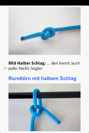 Halber Schlag und Rundtörn mit halbem Schlag